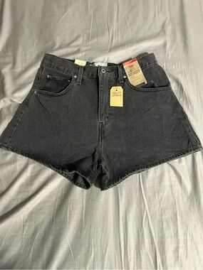 Levi's Black High-Rise Denim Shorts